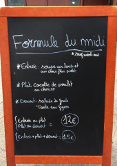 Menu Le Mont & Cristo - Exemple de menu