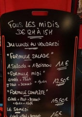 Menu Le Rencard - Les formules du midi