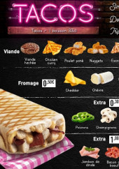 Menu French Cantine - Les tacos