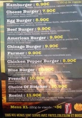 Menu Le American Burger - Menus burgers