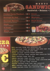 Menu Délices Pizza - Les sandwichs et pizzas