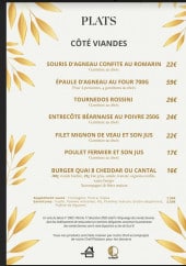 Menu Le Quai 8 - les viandes