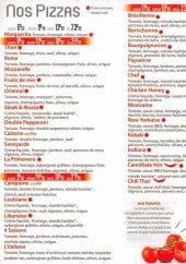 Menu Pizza Anahit - Les pizzas