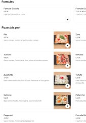 Menu Giulia Pizza - Les formules et pizzas à la part