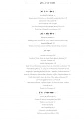 Menu Tchao - Entrées, salades et desserts 