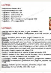 Menu New George's - les pâtes et les pizzas