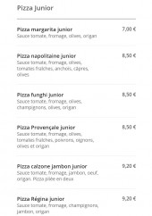Menu Le Mirage - Les pizzas du jours