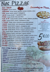 Menu Street Pizza - Les pizzas