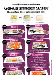 Menu Sushi Street - Les menus