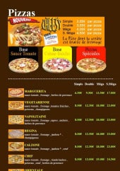 Menu planete pizza - Les pizzas