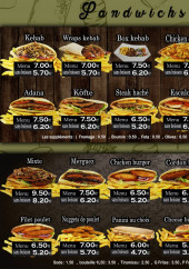 Menu Bakebab - Les sandwichs