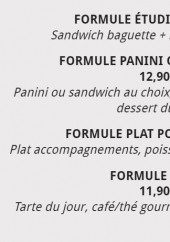 Menu Bonne Heure des Dames - Les formules