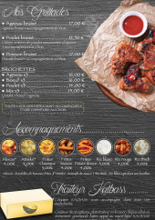 Menu Kalbass d'Afrique - Les grillades, accompagnements.