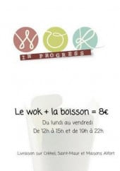 Menu Wok in Progress - Carte et menu Wok in Progress Creteil