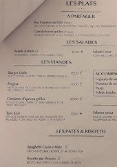 Menu La Gélatéria - Les plats