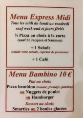 Menu La Tarantella - Les menus