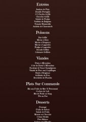 Menu O Bragança - Les entrées, poissons, viandes...