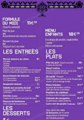 Menu La Milonga - Les formules, entrées...