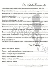 Menu Monte Cristo - Les salades et risottos