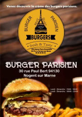 Menu Burger Parisien - Carte et menu  Burger Parisien Nogent-sur-Marne