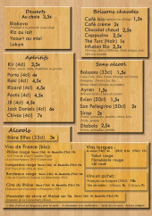 Menu L'Avanos - Les desserts, apéritifs, ...