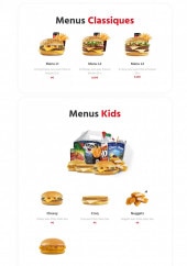 Menu Point B - Menus classiques et menu enfant