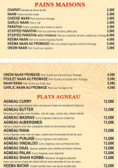 Menu Rana - Les plats et pains maisons