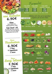 Menu Salad Park - Formules et salades