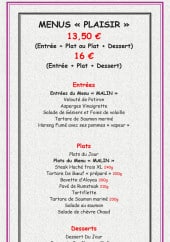 Menu Le Lorada - Menu plaisir