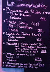 Menu L'ambiance - Exemple de menu