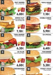 Menu Chicken's king - Formules burgers 