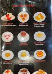 Menu Le Constantinople - Desserts
