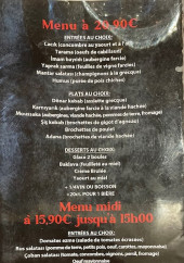 Menu Le Constantinople - Menus