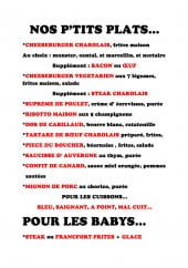 Menu La Cantine - Les plats