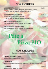 Menu La Caz'à Pizza - Les entrées et salades