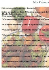 Menu Le méditerrannée - Les coucous 