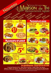 Menu La Maison de Thé - Les menus à la carte et les formules