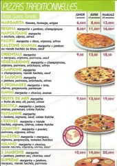 Menu La Scala - les pizzas