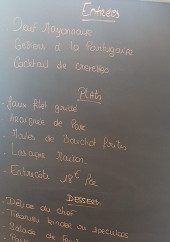 Menu Chez Amandine - Exemple de menu