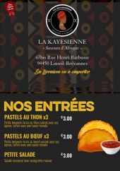 Menu La Kayesienne - Les entrées
