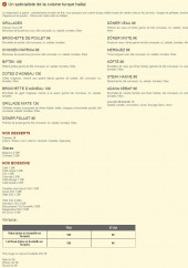 Menu Le Pacha - Spécialistes, desserts et boissons