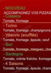 Menu Pizza Service - les pizzas
