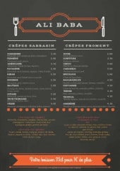 Menu Restaurant Ali Baba - les crêpes