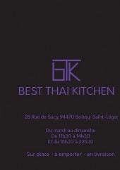 Menu Best Thai Kitchen - Informations