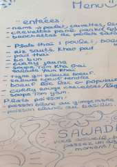 Menu Sawadeeka - Exemple de menu