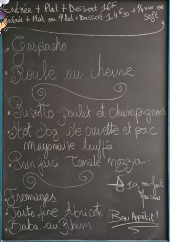 Menu Chez David - Exemple de menu