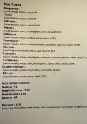 Menu Parnasseto Pizza - Les pizzas