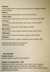 Menu Parnasseto Pizza - Les pizzas suite et salades