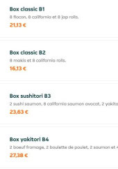Menu Brother Sushi - Les menus