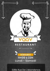 Menu VaaV - Carte te menu VaaV Cergy